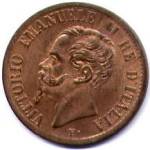 Vittorio Emanuele II: 1 centesimo - diritto