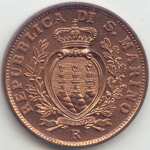 Rep. San Marino: 10 centesimi Fascio piccolo - diritto