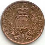 Rep. San Marino: 5 centesimi Fascio - diritto