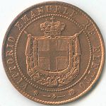 Vittorio Emanuele II: 5 centesimi - diritto