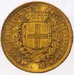 Vittorio Emanuele II: 10 Lire - rovescio