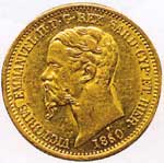 Vittorio Emanuele II: 20 Lire - diritto