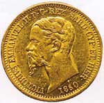 Vittorio Emanuele II: 20 Lire - diritto