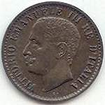 Vittorio Emanuele III: 1 centesimo Valore - diritto