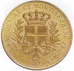 Vittorio Emanuele I: 80 lire oro - rovescio