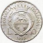 Vittorio Emanuele III: 10 Lire - rovescio