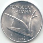 Repubblica Italiana: 10 Lire Spighe - diritto