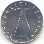 Repubblica Italiana: 5 Lire Delfino - diritto