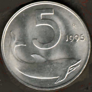 Lire 5 Delfino 1995 Fdc