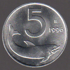 Lire 5 Delfino 1996 Fdc