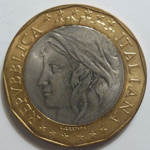 Lire 1000 Italia Turrita 2 tipo 1997 Fdc