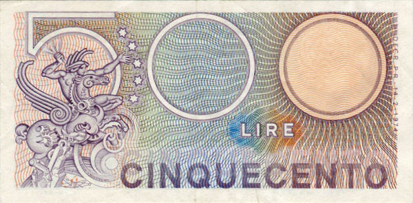 500 lire Testa di Mercurio 1974 circolata