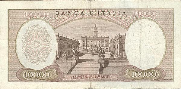 10.000 lire Michelangelo 1968 circolata