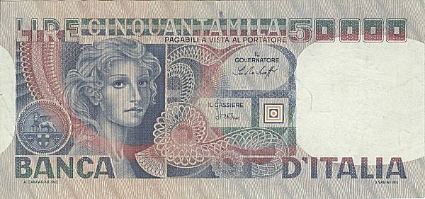 50.000 lire Volto di Donna 1977 circolata