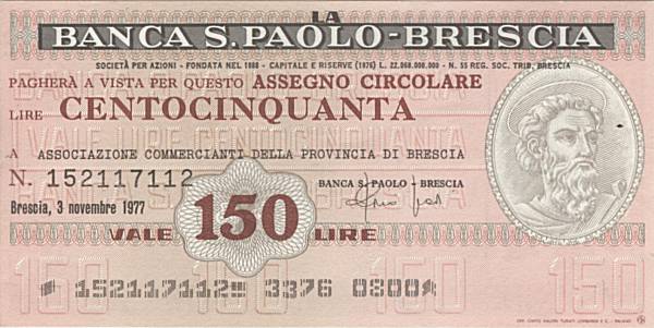 150 lire BSPB Ass. Commercianti Brescia