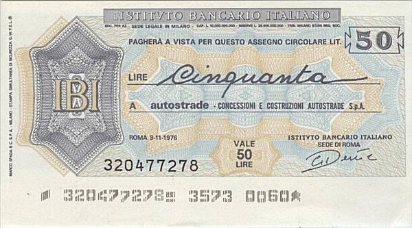 50 lire IBI Autostrade