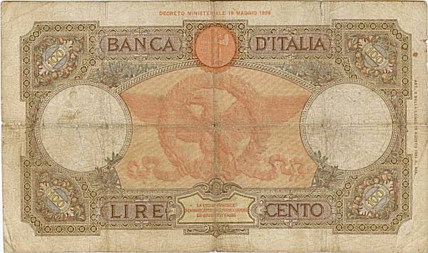 100 lire Aquila Romana gen.1935 circolato