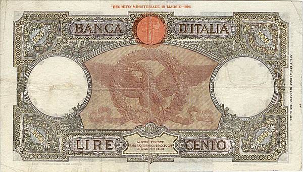 100 lire Aquila Romana giu.1942 circolato