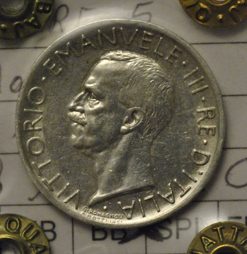 Lire 5 Aquilino 1927 ** Bb/Spl