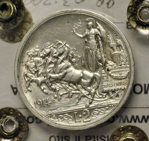 Lire 2 Quadriga Briosa 1914 Spl+