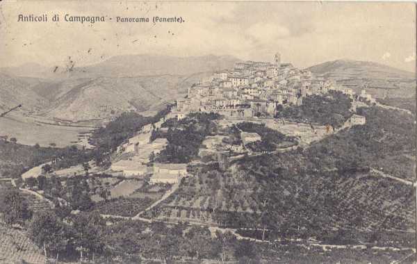 Anticoli - Panorama del Paese 1908