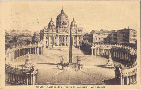 Roma - Piazza e Basilica San Pietro 1929