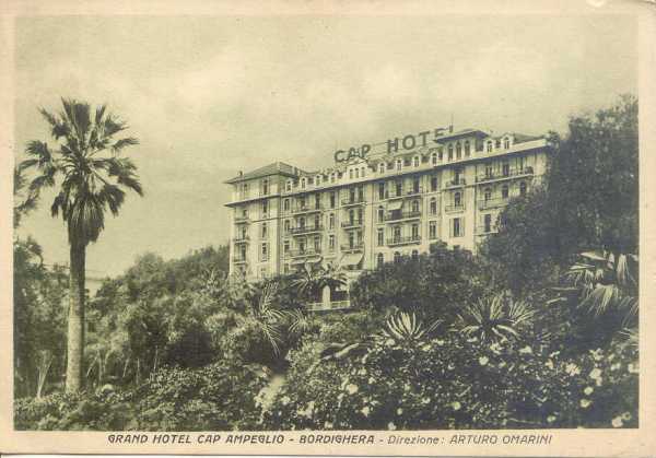 Bordighera - Hotel Cap Ampeglio 1939