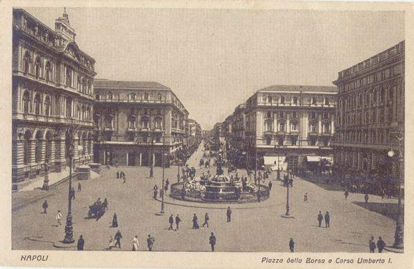 Napoli - P.za Borsa e C.so Umberto I 1925