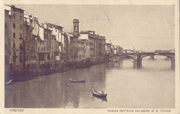 Firenze - Ponte S. Trinit sull'Arno 1927