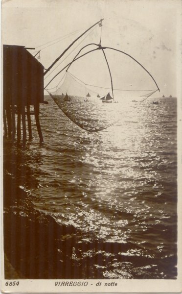 Viareggio - Capanni da Pesca sul mare 1925