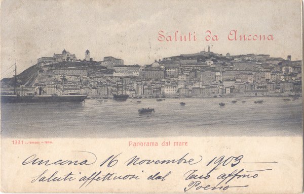 Ancona - Panorama dal Mare 1903