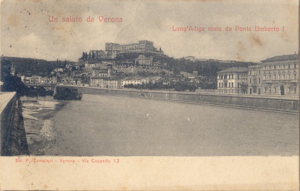 Verona - il Lungo Adige 1916