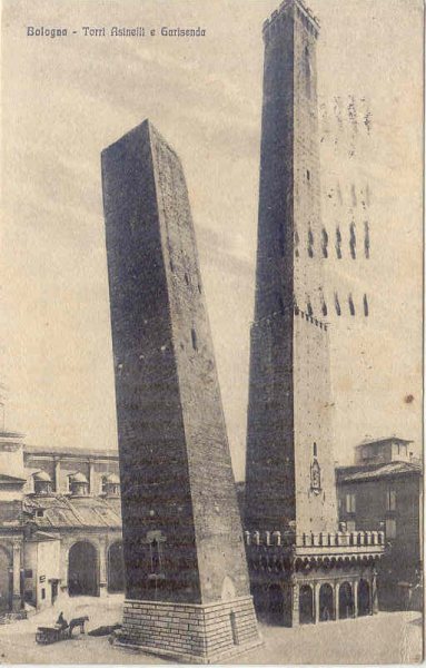 Bologna - Torri Asinelli e Garisenda 1918