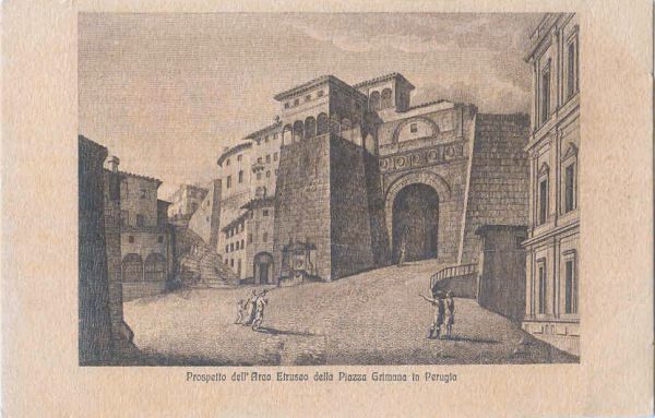 Perugia - Arco Etrusco in Piazza Grimana 