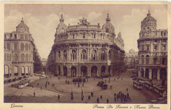 Genova - Piazza De Ferrari e Nuova Borsa