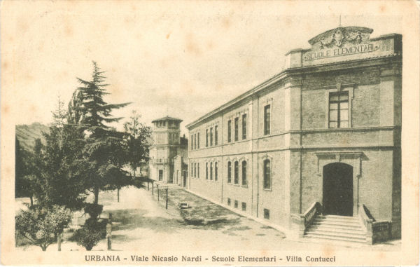 Urbania - viale Nardi e Scuole Elementari 1929