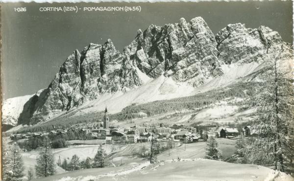Cortina - Paesaggio con Pomagagnon 1949