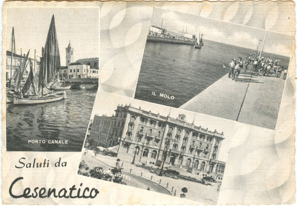 Cesenatico - Saluti con vedutine 1952