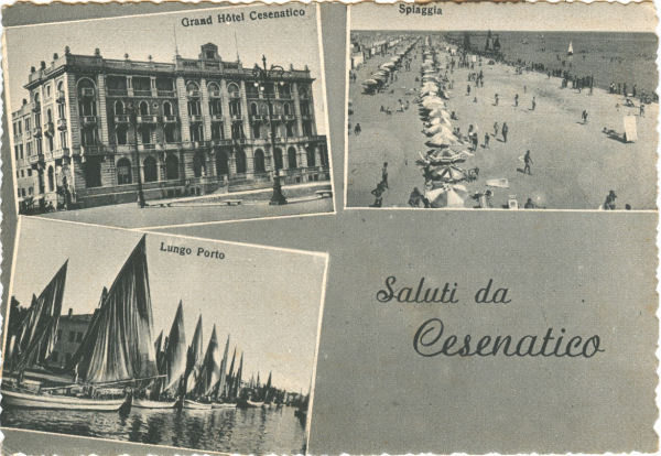 Cesenatico - Saluti con vedutine 1950