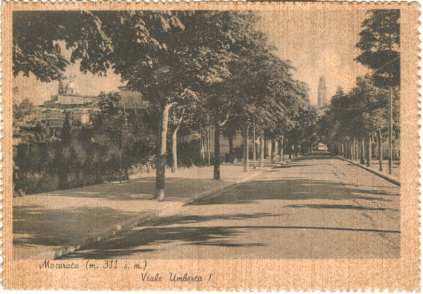 Macerata - viale Umberto I 1944