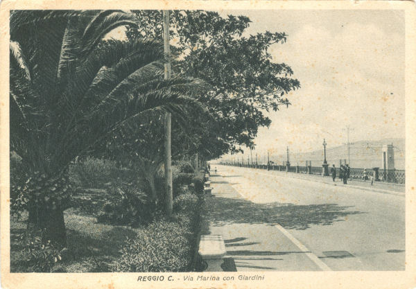 Reggio Calabria - via Marina con Giardini 1942