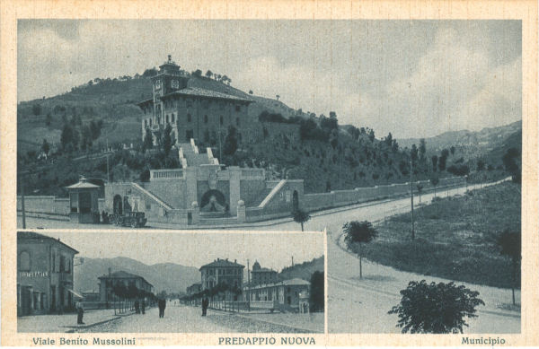 Predappio - Viale Benito Mussolini e Municipio