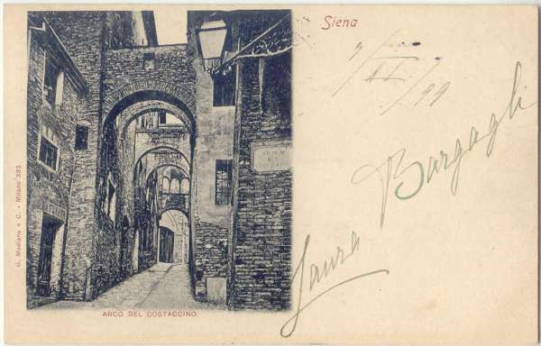 Siena - Arco del Costaccino 1898