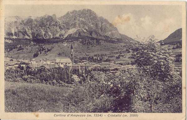 Cortina - Veduta Cristallo 1938