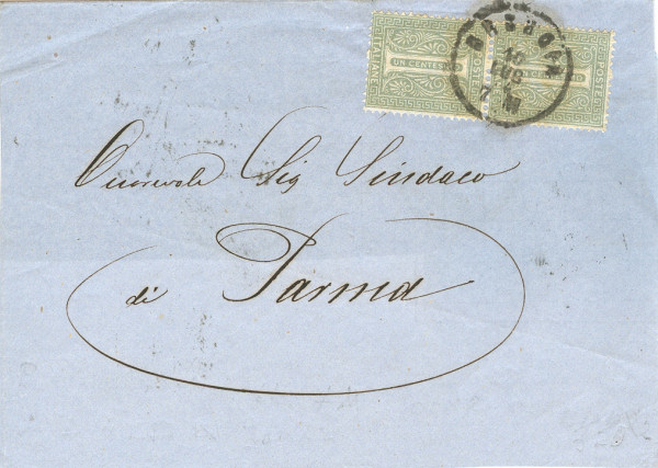 Frammento di lettera da Brescia a Parma 1864