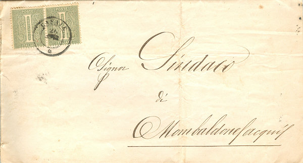 Lettera da Casale Monferrato a Mombaldone 1864