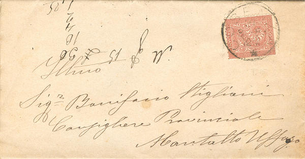 Lettera da Cosenza per Montalto 1883