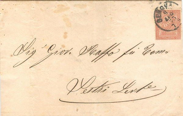 Lettera da Genova a Sestri Levante 1873