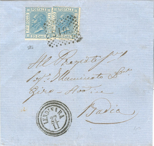 Lettera da Lendinara per Badia 1870