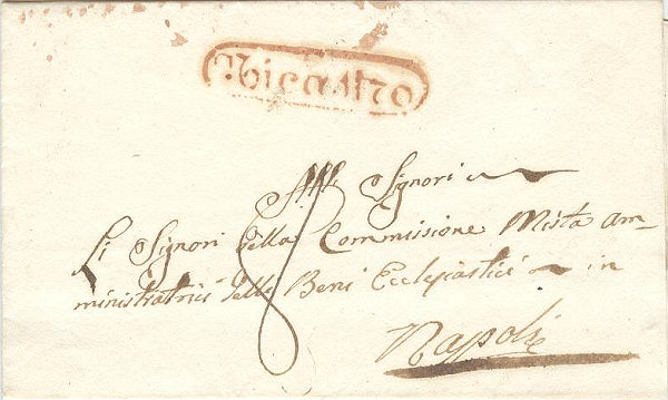Lettera da Nicastro per Napoli 1829
